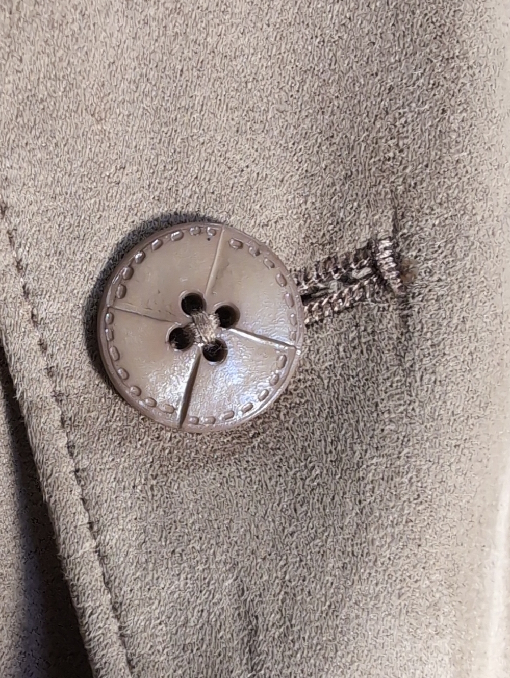 Circle S Dallas TX Embroidered Micro-Suede Sport Coat Size 44R in Western Tan - Picture 6 of 15